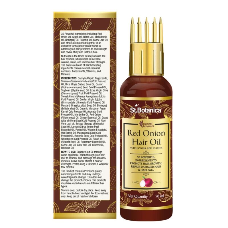 st botanica Oriental Botanics Red Onion Hair Oil, 50ml - Image 4