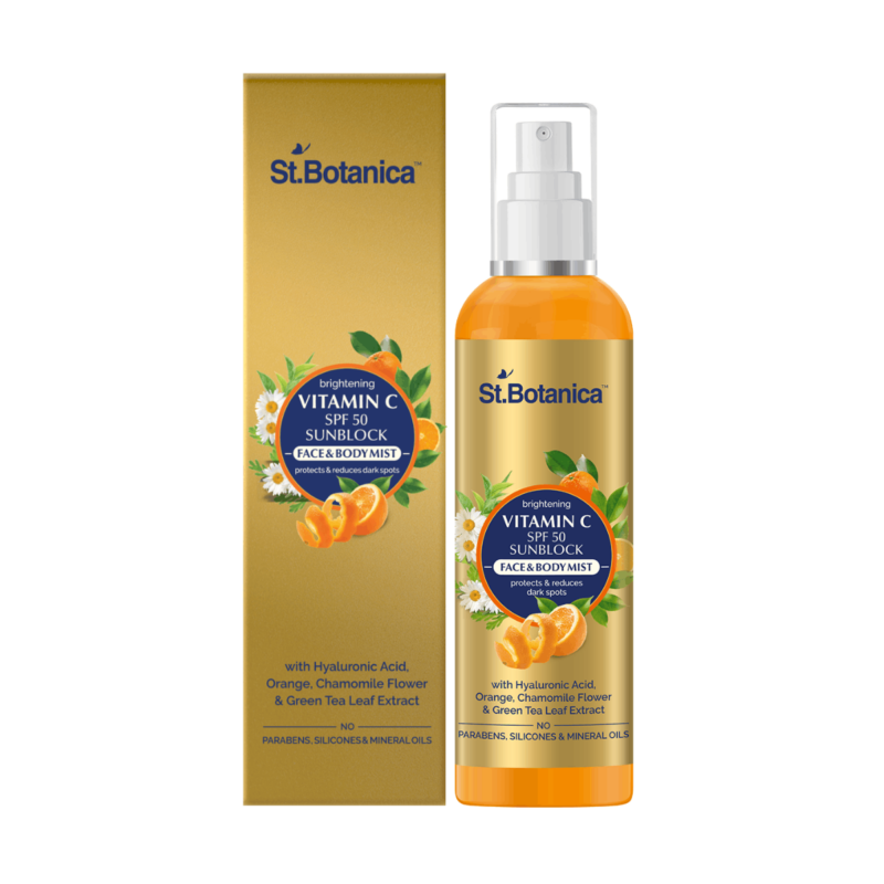 St botanica Vitamin C SPF 50 Sunblock Face & Body Mist Sunscreen, 120ml - Image 9