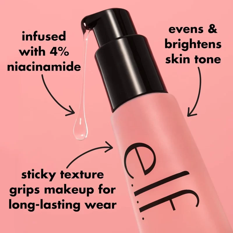 E.L.F. Power Grip Primer + 4% Niacinamide, Gel-Based & Hydrating Face Primer, Evens Skin & Brightens, Grips Makeup, Vegan & Cruelty-Free, - Image 3