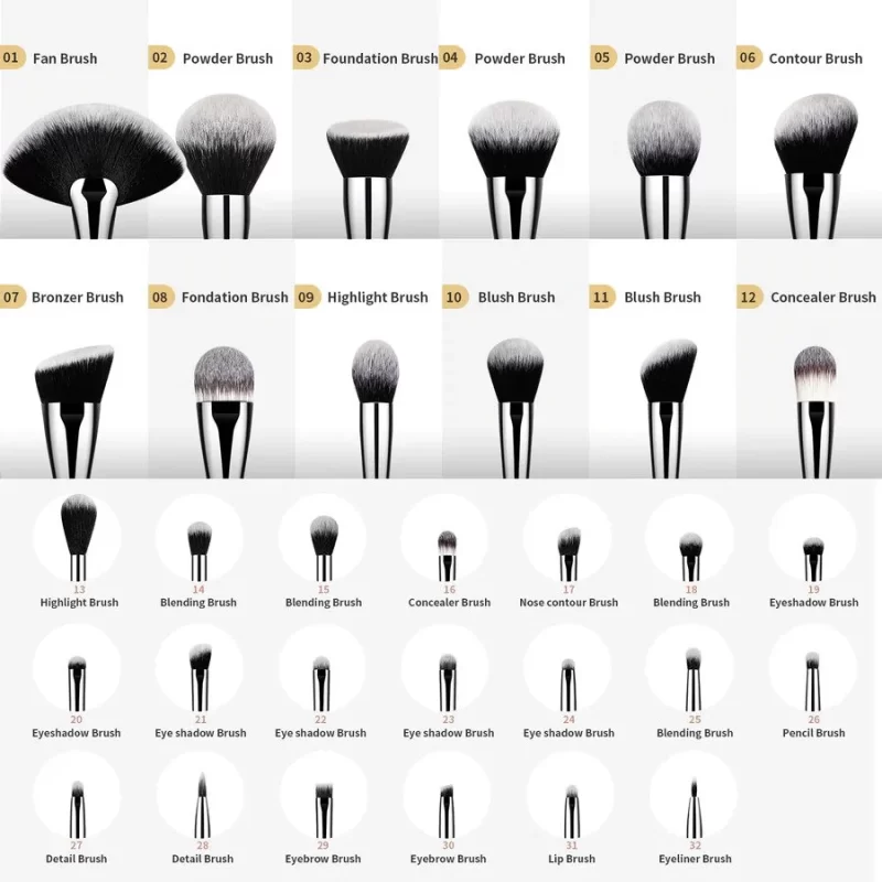 DUcare NINJA - 32 Pcs Makeup Brushes Set - Image 4