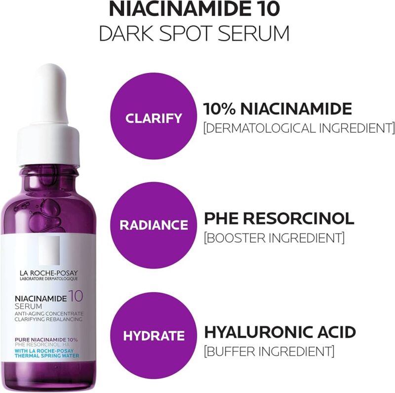 La Roche-Posay La Roche Posay Niacinamide 10 Face Serum, Brightening And Anti-Aging Facial Serum With 10% Niacinamide, Reduces The Look Of Dark Spots, Discoloration, And Uneven Skin Tone - Image 2