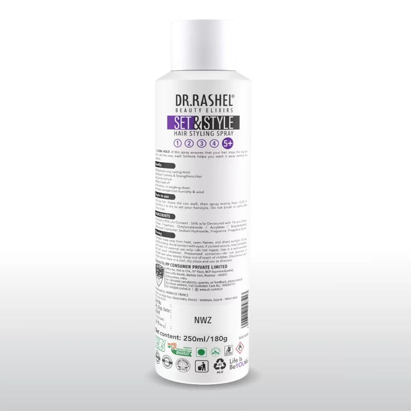 DR ASHEL Set & Style Hair Styling Spray – Ultra Hold 250ml - Image 8