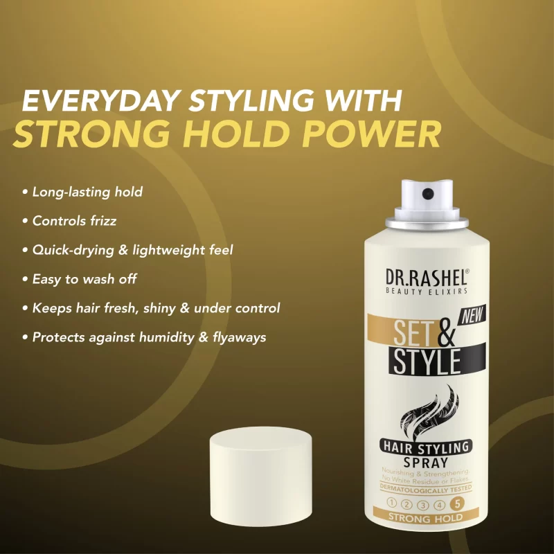 DR RASHEL Set & Style Hair Styling Spray – Strong Hold 100 ml - Image 3