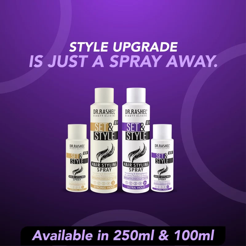 DR ASHEL Set & Style Hair Styling Spray – Ultra Hold 250ml - Image 6