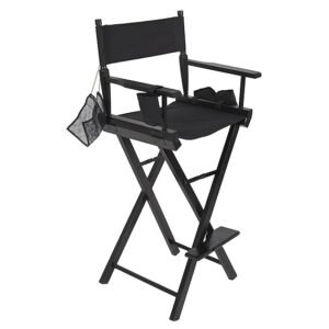 Best Choice Products Light Weight Foldable Professional Makeup Artist Directors Chair (Black