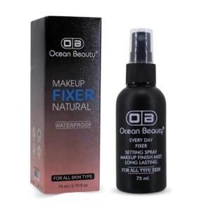 Ocean Beauty Makeup Fixer Natural, Waterproof Setting Spray, Long Lasting Finish Mist, 75 ml, For All Skin Types