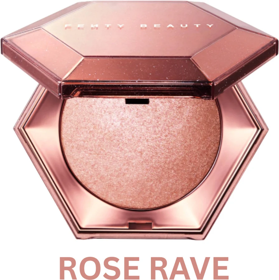 FENTY BEUTY DIAMOND BOMB HIGHLIGHTER ROSE RAVE SHADE