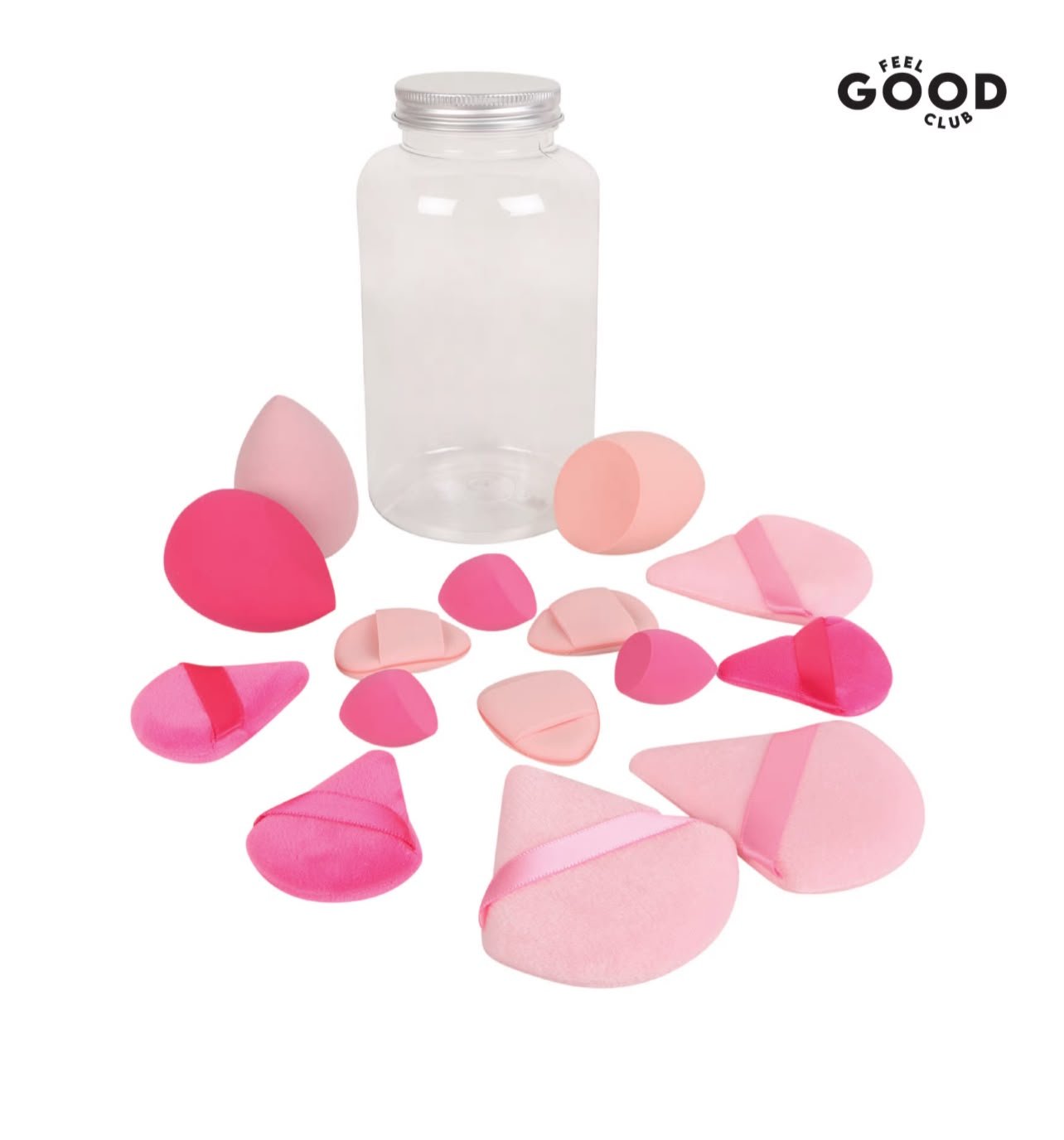 Feel Good Club Blender Buffet - Set Of 15 Makeup Blender Sponges & Pizza Powder Puffs In A Jar ( RANDOM COLOURS ) - Image 11